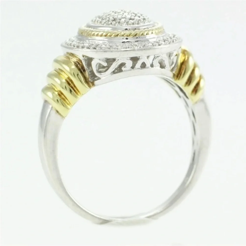 Diamond White JWBR is18 karet gold over SS. Highlight
Diamond. Encrusted cluster - Picture 4 of 6